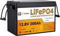 12V 200Ah Lithium Battery LiFePO4 Deep Cycle Battery, 100A BMS, 4000+ Cycles by Cymoye