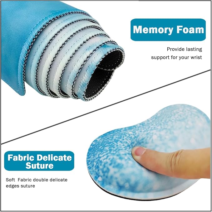 Large Mouse Pad and Keyboard Wrist Rest, Desk Pad - Image 4