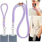 Pulpo 2-in-1 Cell Phone Wrist Strap and Lanyard Lavender & Blue by Pulpo