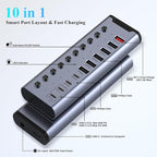 Powered USB Hub, 10-Port USB C Hub - Image 2