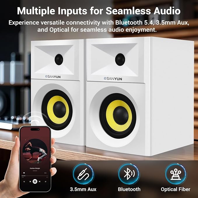 SW205 4" Bookshelf Speakers | Immersive HiFi Audio - Image 3