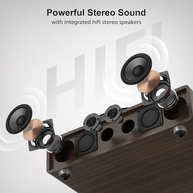 Vinyl Record Player Built in HiFi Stereo Speakers BT Wireless Input Belt Drive - Image 4