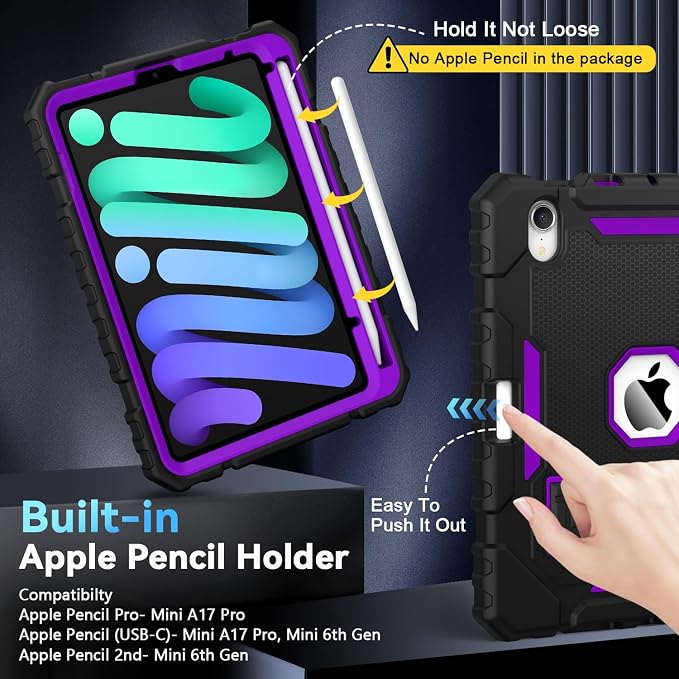 Grifobes Case for iPad Mini 7 2024 / Mini 6 2021 8.3 inch, Heavy Duty - Image 2
