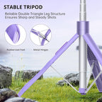 ATUMTEK 60" Selfie Stick Tripod, All-in-One Extendable Phone Tripod - Image 3