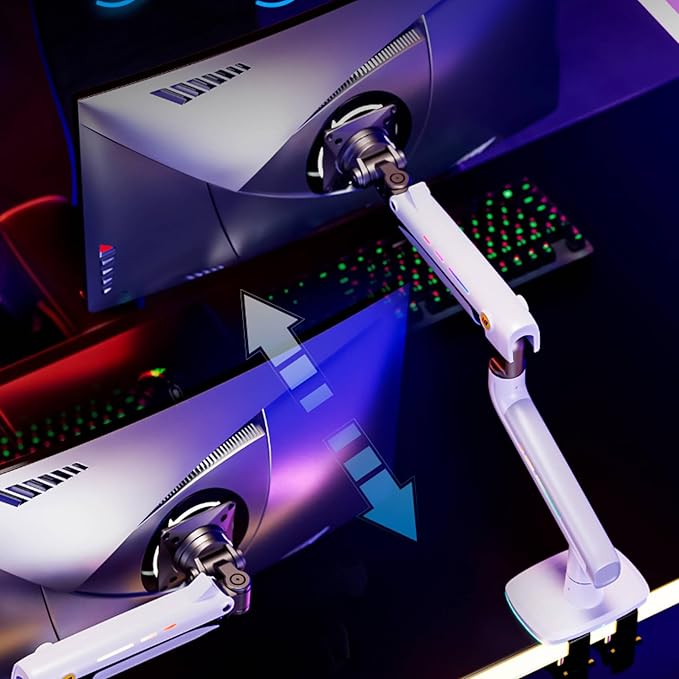 Gaming Monitor Arm for Flat/Ultrawide/Curved Monitors 32 to 60 inch, Heavy Duty - Image 7
