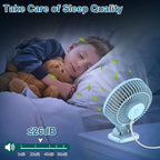 JZCreater USB Desk Fan, Portable Fan Mini, 3 Speeds Desktop Table Cooling - Image 7