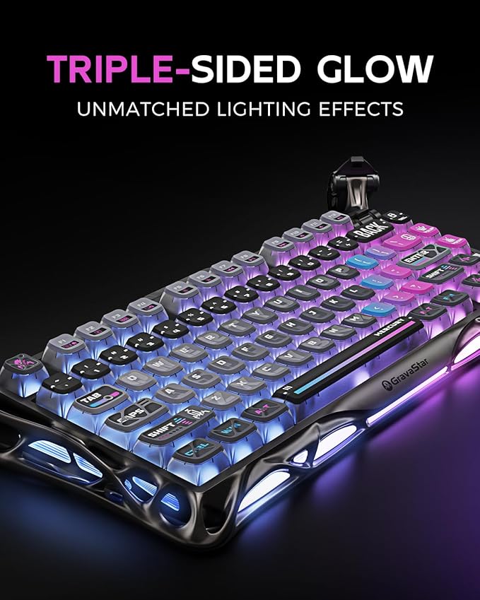 GravaStar Mercury K1 Pro Wireless Mechanical Gaming Keyboard, 75% Layout RGB - Image 10