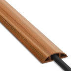 Floor Cord Cover 6ft, Cord Hider Floor Brown Walnut Wood, Cable Management by ZhiYo