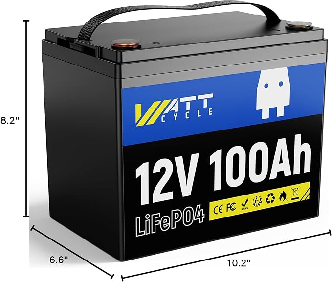 LiFePO4 Lithium Battery 12V 100Ah, Use EV Grade A+ Cell, Buit-in 100A BMS - Image 9