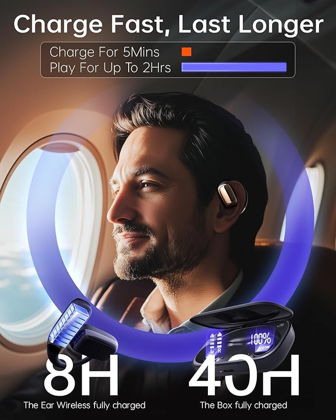 Open Ear Wireless Bluetooth Headphones, Pain-Free Air Conduction Ear Buds - Image 6