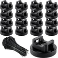 Yookeer 120 Pieces Magnetic Zip Tie Mount Multipurpose Cable Holder Magnets by Yookeer