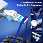 USB C to USB C Cable10ft, 240W 2-Pack Braided 180°Rotating Type C Charging - Image 6