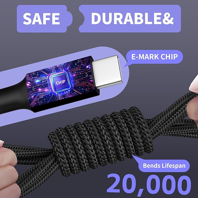 Travel Essentials, Dual Type-C 4 in 1 Multi Charging Cable - Image 5