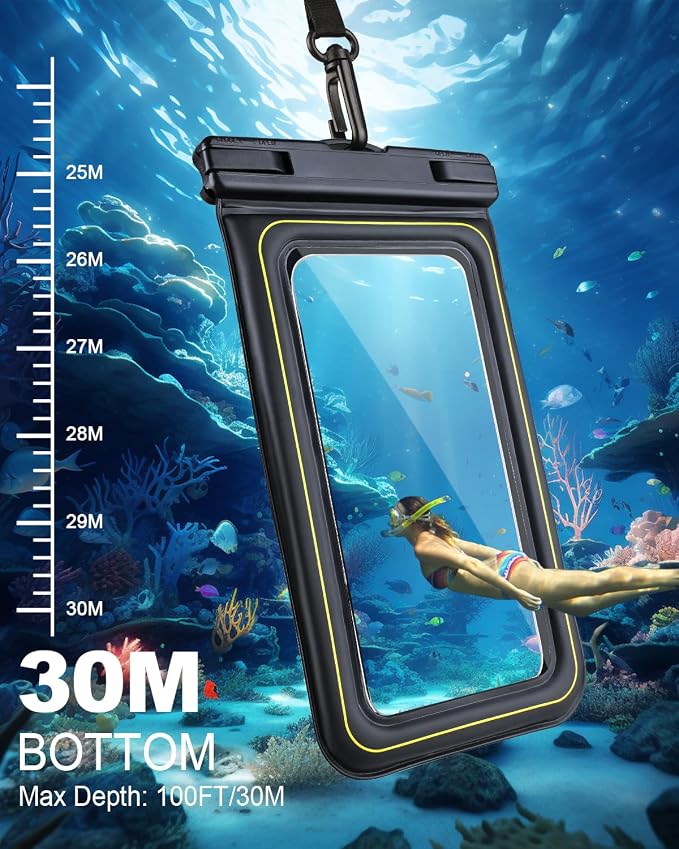 Waterproof Phone Pouch 2 Pack, IP68 Floating Waterproof Phone Case, - Image 4