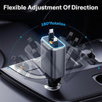 Retractable Car Charger USB C 131W 4-in-1 Fast Charging - Image 4