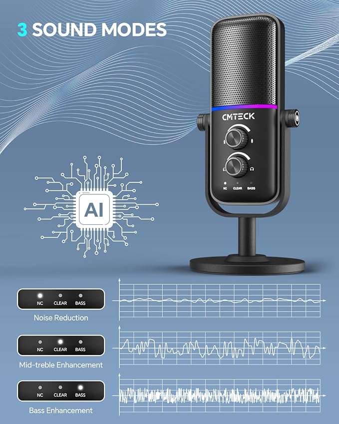 CMTECK USB Microphone for PC, Laptop – Computer Microphone - Image 7