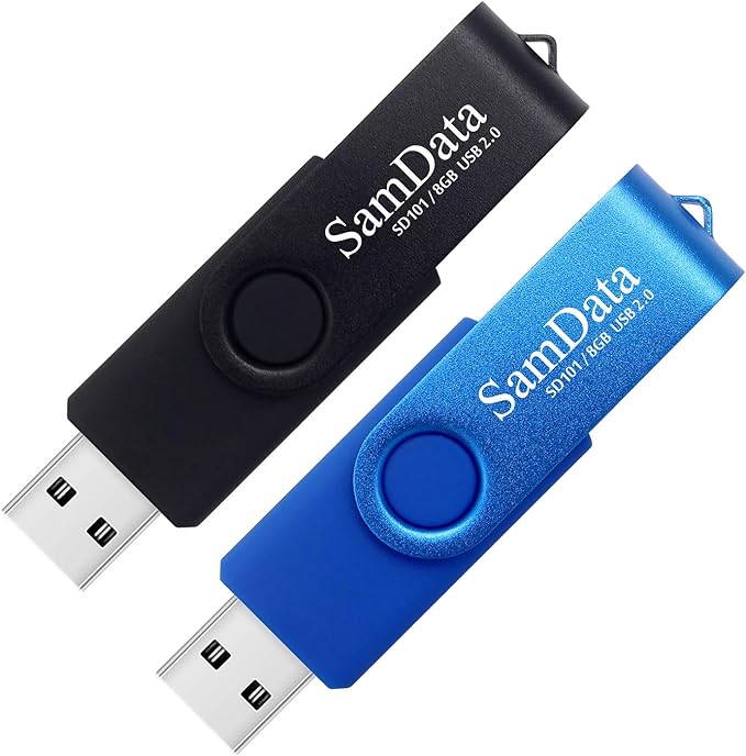 SamData 8GB USB Flash Drives 2 Pack 8GB Thumb Drives Memory Stick Jump Drive by SamData
