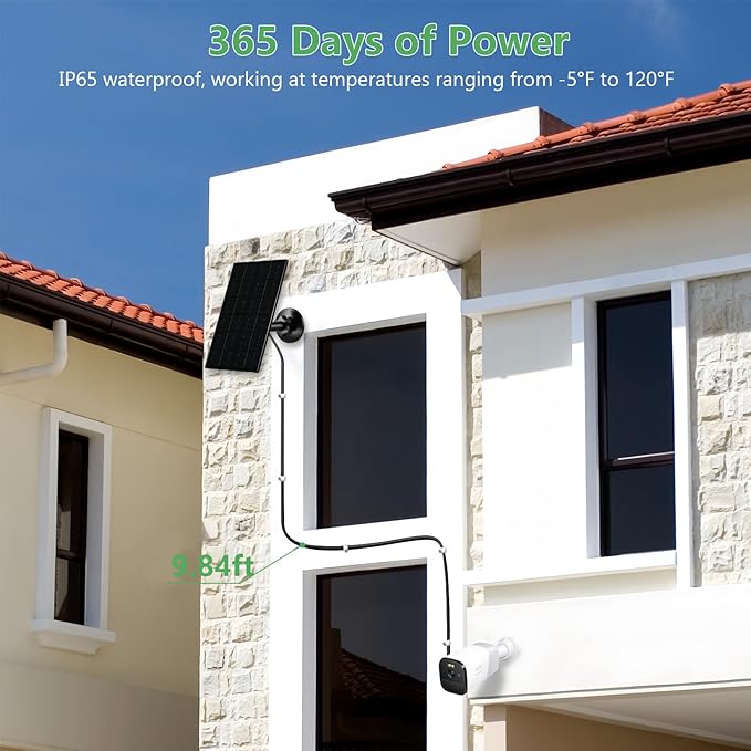 Zivif 4W Solar Panel for Security Camera, Solar Panel Charger - Image 5