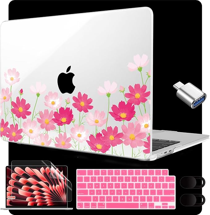 MEEgoodo for M4/M3/M2 MacBook Air 15.3 inch Case 2025 2024 2023, Case Fit Model by MEEgoodo