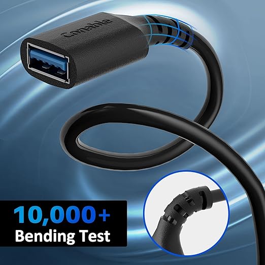 3 Pack USB 3.0 Extension Cable 4 Feet, USB A Male to Female Extender Cord - Image 3