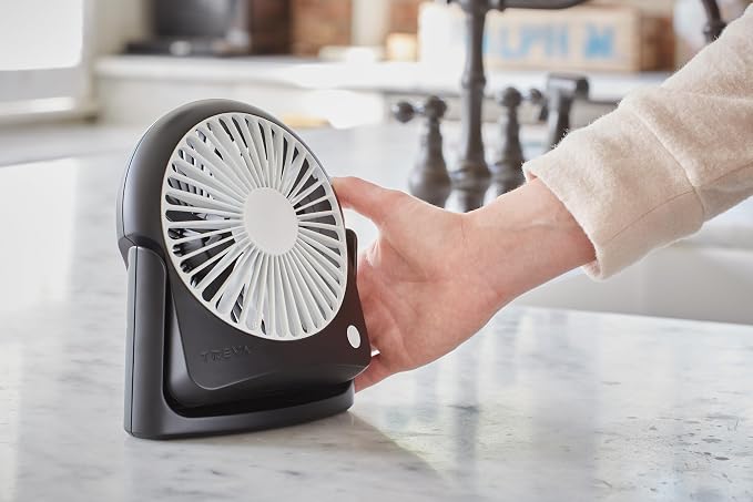 Treva 5 Inch Rechargeable Powered Clip Fan 3 Speed Slim and Portable Indoor and - Image 9