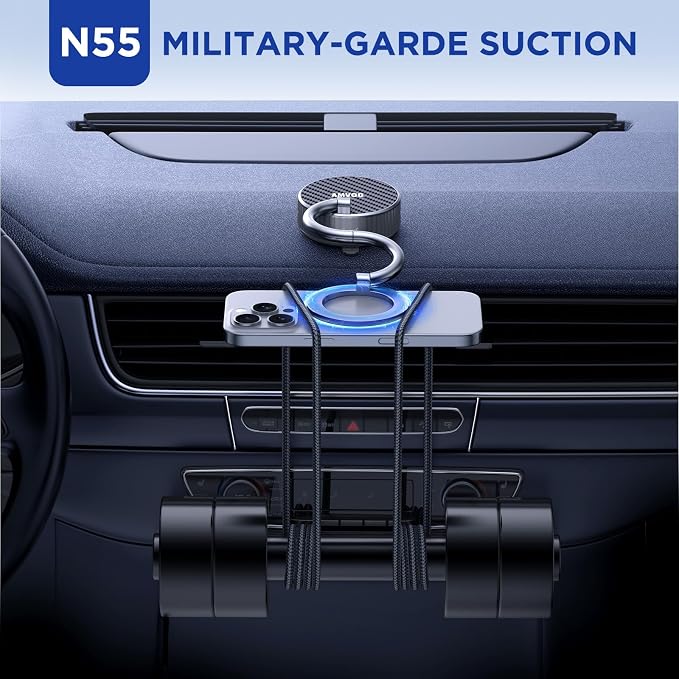 Magsafe Car Mount, Magnetic Phone Older, N55 Super Strong Suction Cup, 360° - Image 9