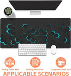 Mouse Pad Large Abstract Hexagonal Neon Non-Slip Game Desk Mat - Image 4