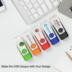 Customizable Flash Drives 16GB, Wooolken Personalized USB 2.0 Drive - Image 3