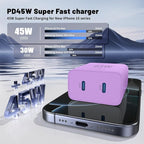 Super Fast Samsung Charger Type C, 45W Dual Port USB C Fast Charger Block & - Image 3