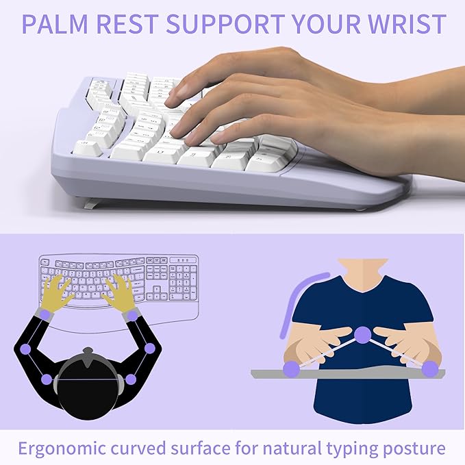 RECCAZR Ergonomic Keyboard Wired - Image 3