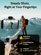 Gimbal Stabilizer for Video Recording, Smartphone 3-Axis Smartphone Gimbal - Image 6