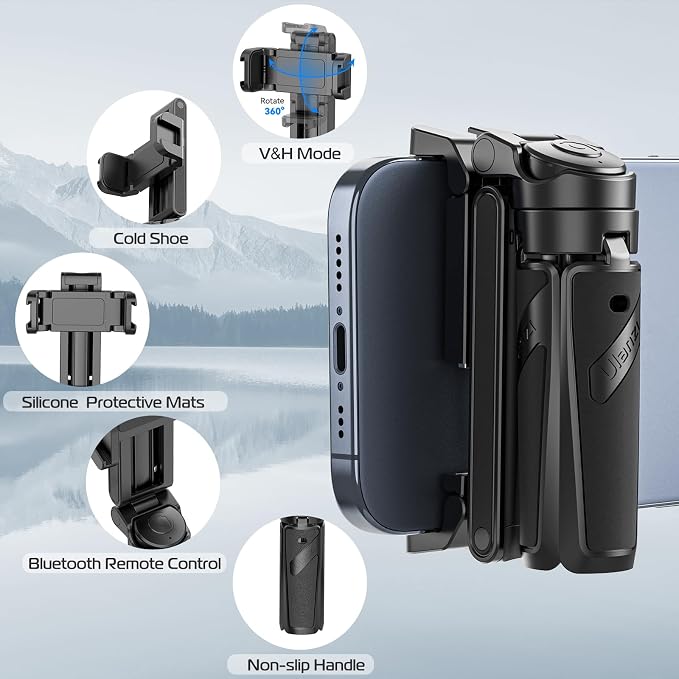 ULANZI JJ02 Selfie Stick Tripod, Extendable Grip Phone Tripod - Image 7