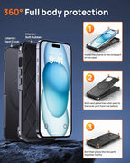 Lanhiem for iPhone 15 Case Magnetic, Heavy Duty Tough Rugged Phone Cover for - Image 7