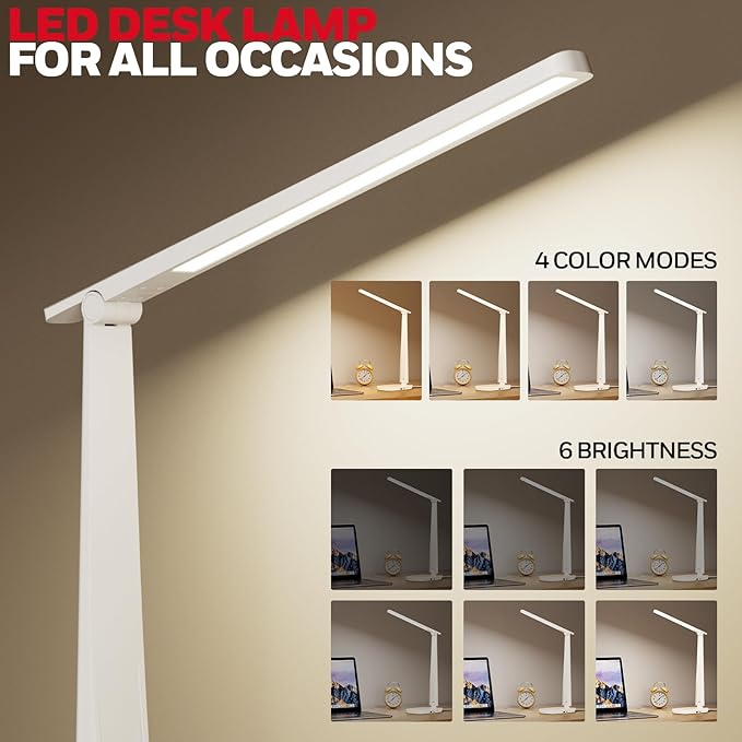 Honeywell Desk Lamp for Home Office, Dimmable LED Desk Light - Image 2