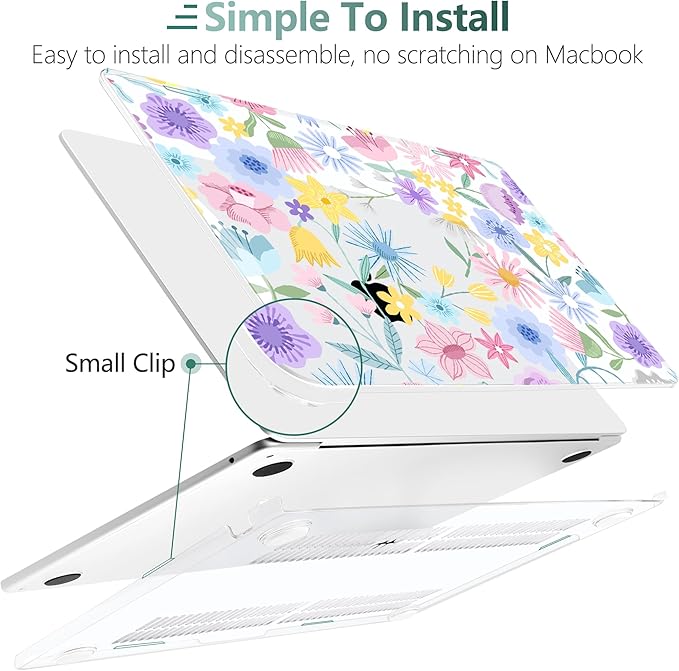TWOLSKOO Compatible with M4 MacBook Air 13.6 inch Case 2025-2022 Release M4 - Image 3