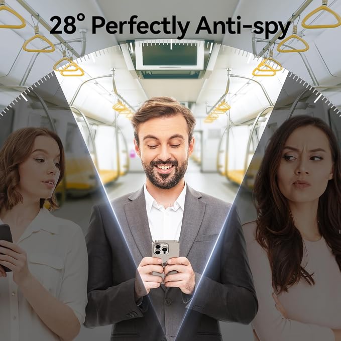 SMARTDEVIL 2+2Pack for iPhone 15 Pro Privacy Screen Protector - Image 3