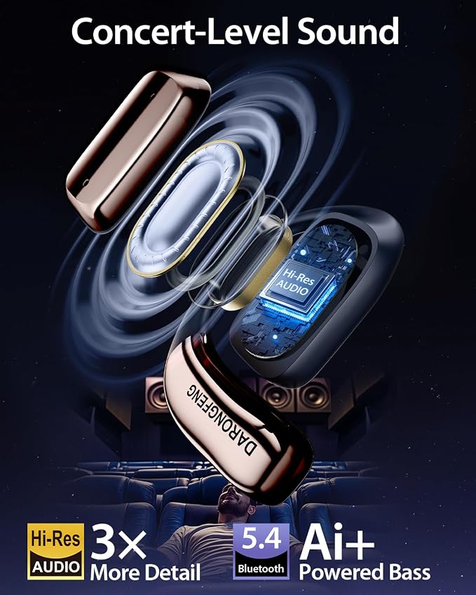 Open Ear Wireless Bluetooth Headphones, Pain-Free Air Conduction Ear Buds - Image 3