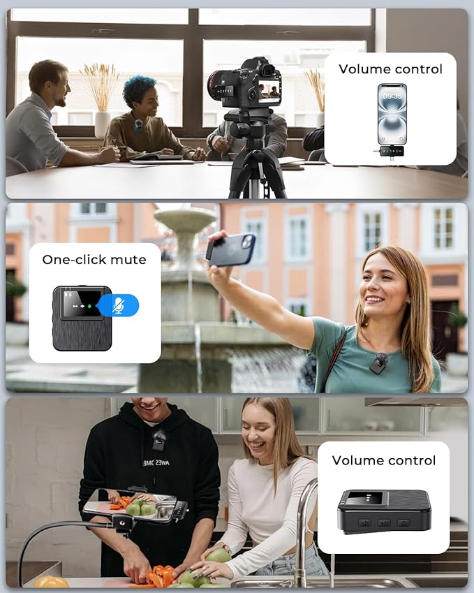 3-in-1 Mini Microphone for iPhone, Camera - 328ft Long Range - Image 5