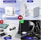 iPhone 16 Fast Charger Block, 2 Pack 60W USB Charging Block 5-Port Charge - Image 6