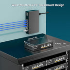 YuanLey 6 Port 2.5G PoE Switch Unmanaged, 4 x 2.5G Base-T PoE Ports, 2 x 10G SFP - Image 5