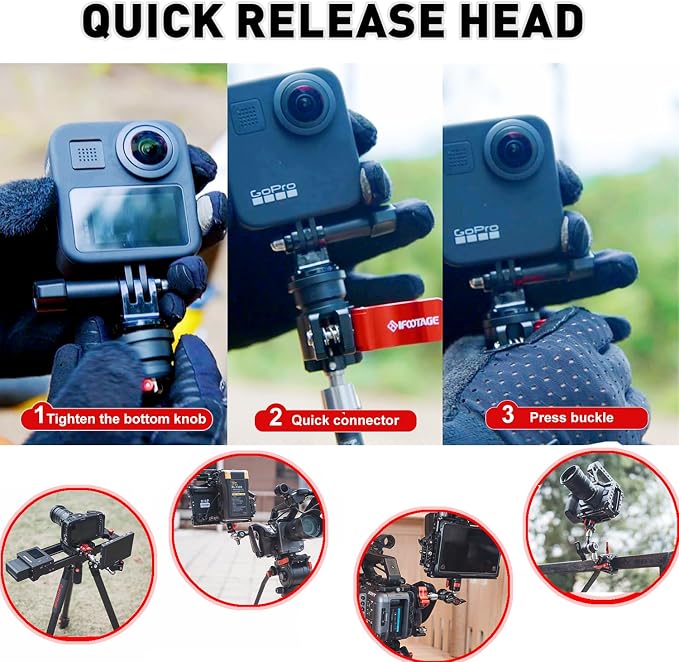 IFOOTAGE Magic Arm Clamp MA3-4, 7 Inches Adjustable Friction Power Articulating - Image 5