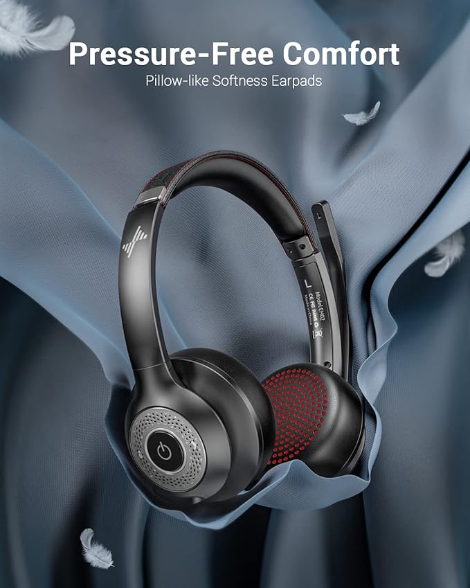 Wireless Headset with AI Noise Cancelling Microphone Bluetooth Headset - Image 4