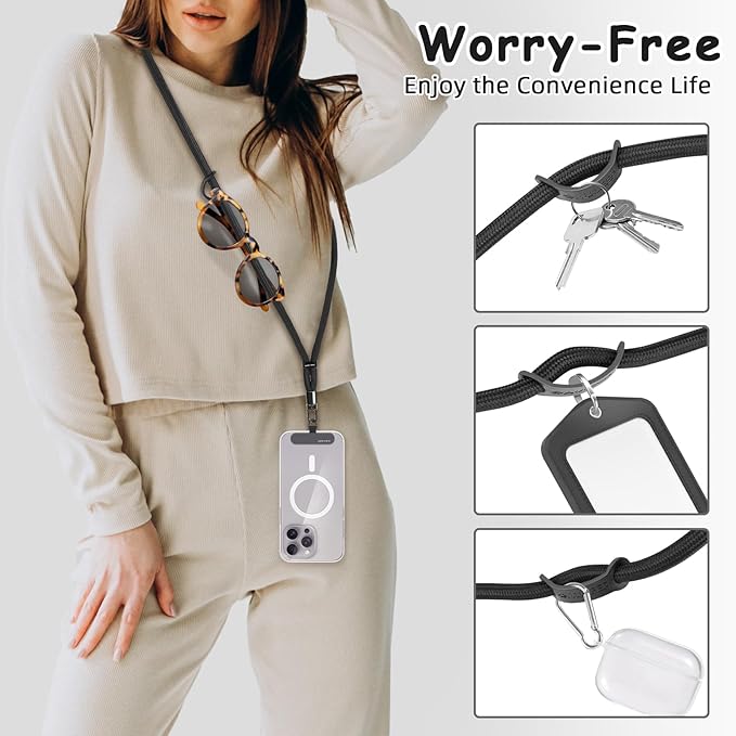 AULEEP Universal Phone Lanyard Corssbody, Anti-theft Phone Strap - Image 4