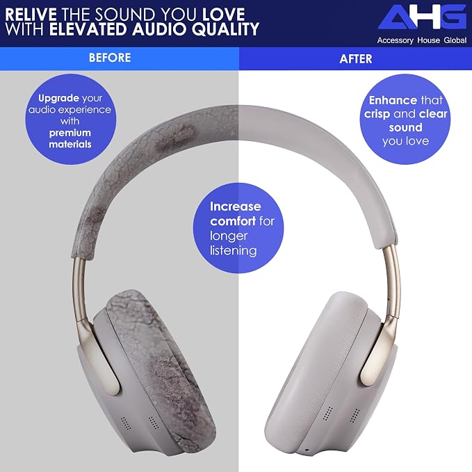 QC Ultra Replacement Ear pad and Headband Pad Kit Cushion Compatible - Image 3