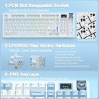 AULA S98 Pro Wireless Mechanical Keyboard, Smart Screen & Knob, Tri-Mode - Image 7
