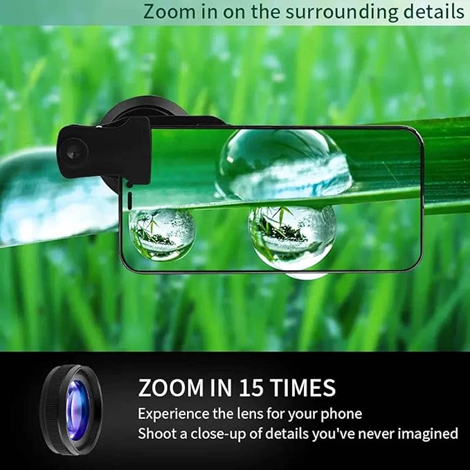 4K HD 0.45X Wide Angle Lens + 15X Macro Lens - Image 3