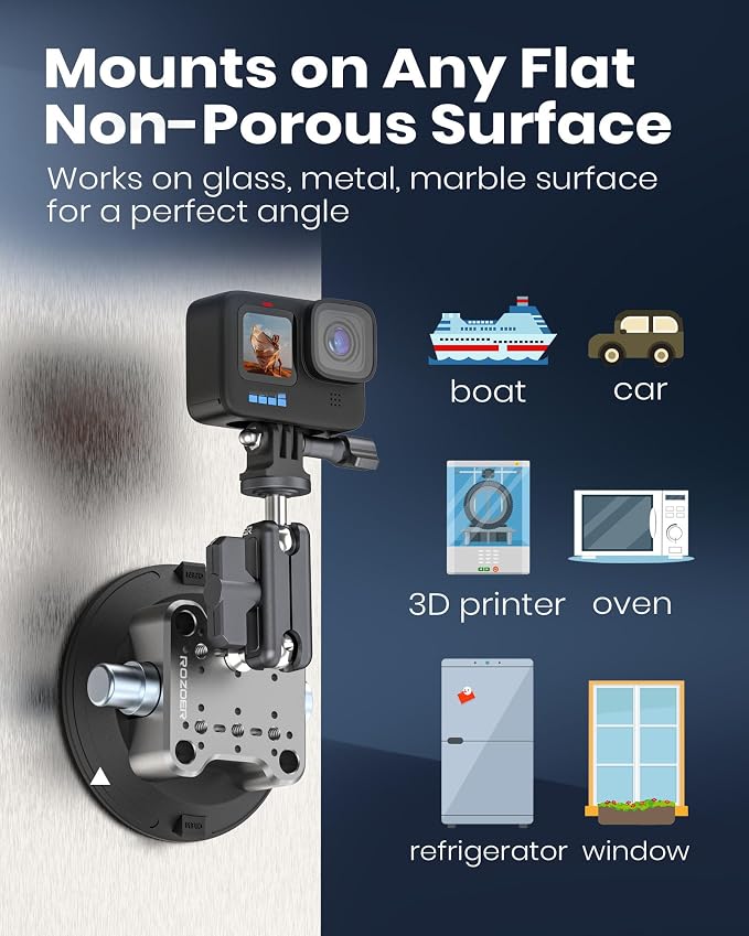 4.5" Suction Cup Camera Mount Universal Car Mount - Image 3
