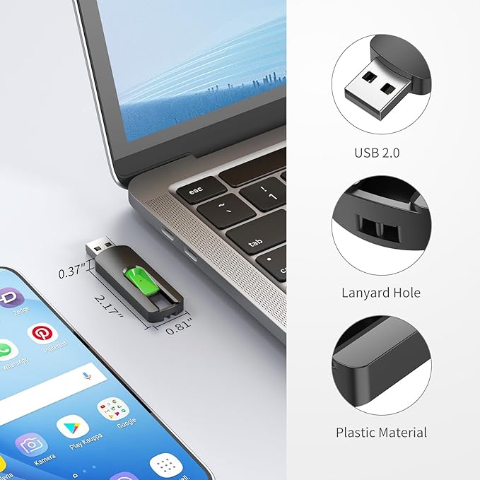 RAOYI 20Pcs 4GB USB Flash Drives Slide Retractable Memory Stick Bulk USB 2.0 - Image 7