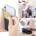 SS Phone Card Holder, Phone Wallet Stick On Silicion Card Holder - Image 2