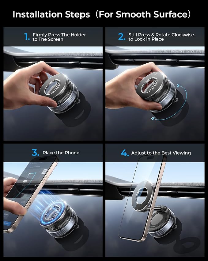 MRGLAS 2026 Upgraded Vacuum Magnetic Phone Holder, - Image 7